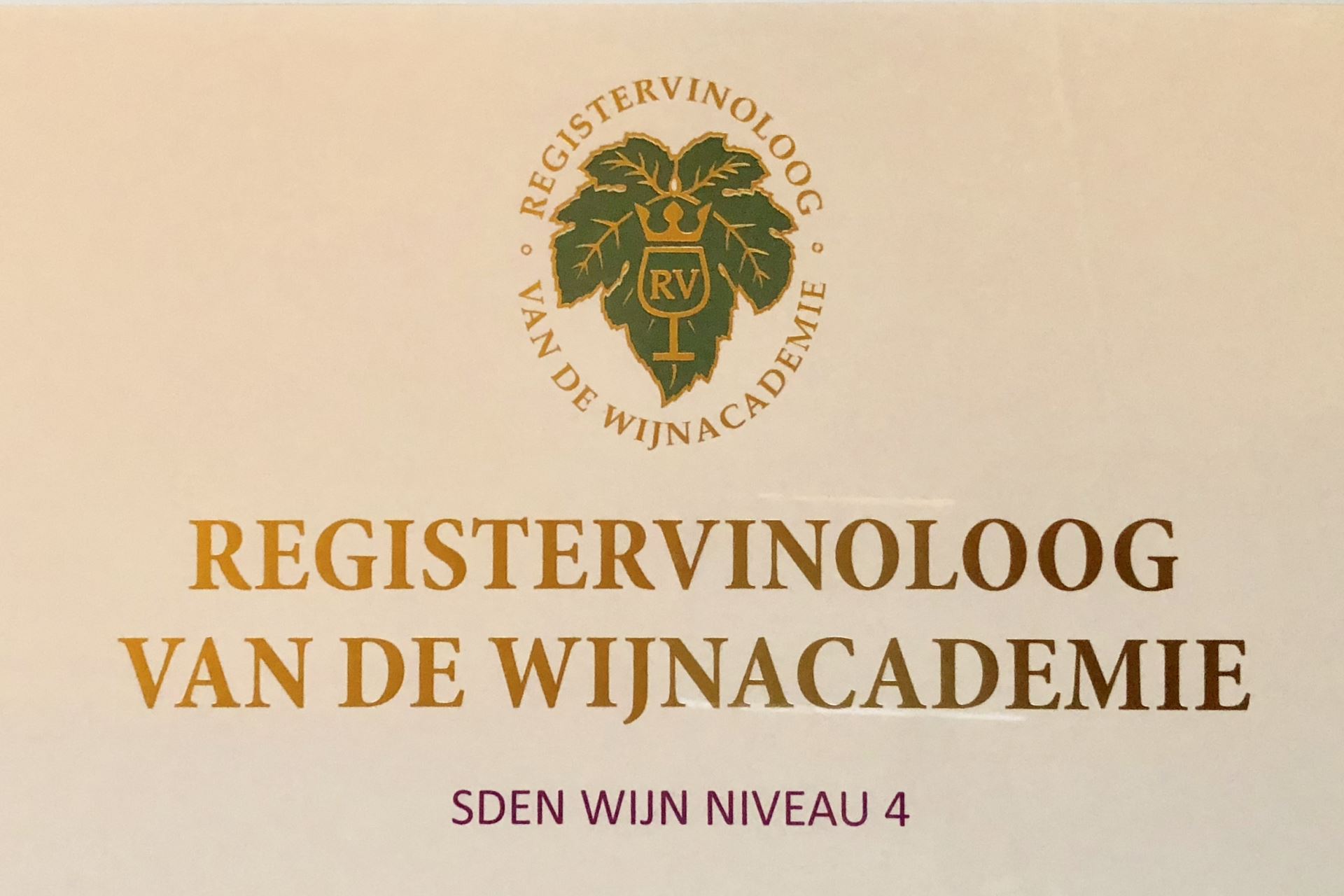 Diploma register vinoloog