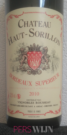 Château Haut-Sorillon Bordeaux Supérieur 2010