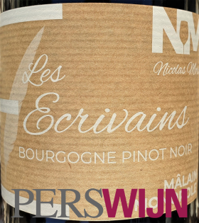 Maison Nicolas Morin Les Ecrivains Bourgogne Pinot Noir Mâlain Monopole 2020