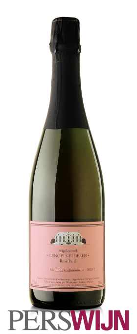 Wijnkasteel Genoels-Elderen Rose Parel Brut 2022 Vlaamse mousserende kwaliteitswijn Brut