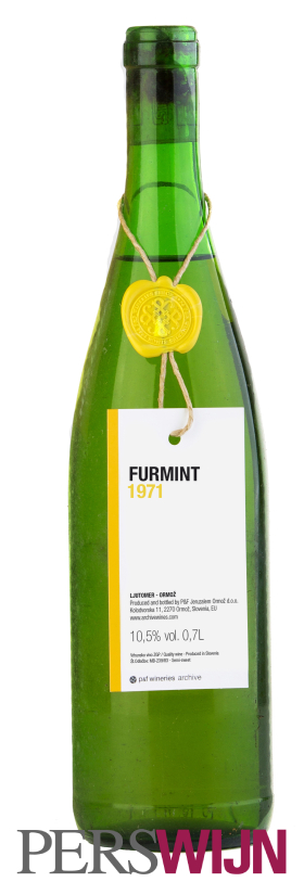 Puklavec Family Wines Archive Furmint  1971 Podravje Stajerska Slovenia