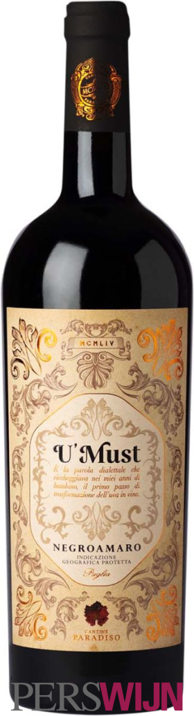 Cantine Paradiso Paradiso U’Must Negroamaro 2022 Puglia