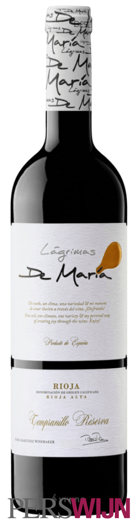 Lágrimas de María Tempranillo Reserva  2019 Rioja