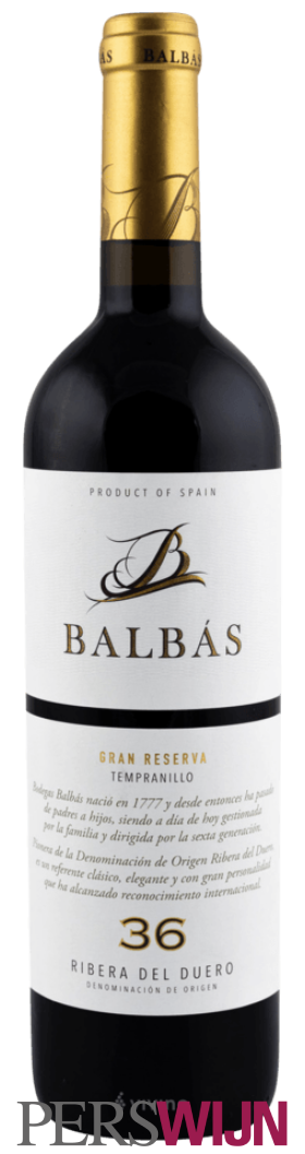 Balbas Gran Reserva 2018 Castilla y Léon Ribera del Duero